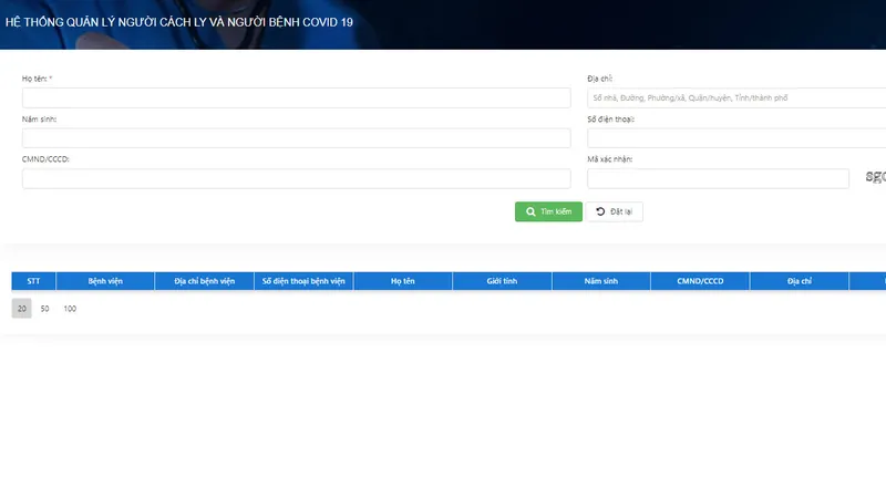 Hướng dẫn tra cứu thông tin người thân đang điều trị Covid-19 