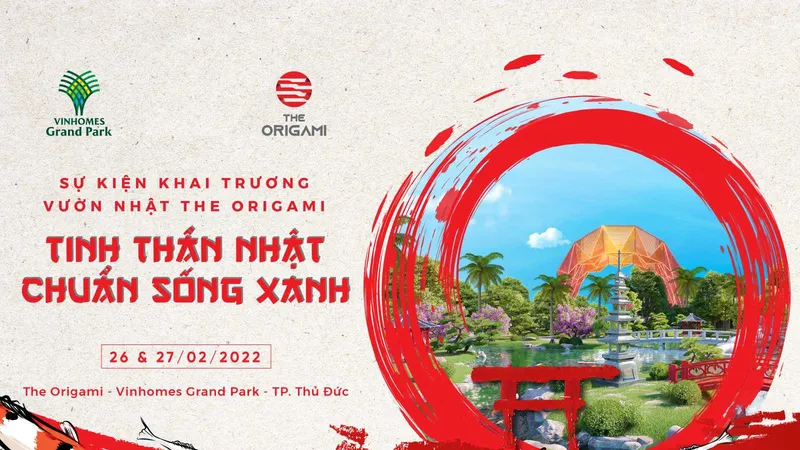 Trải nghiệm vườn Nhật The Origami, rinh quà tặng hấp dẫn