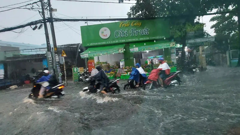 TPHCM: Mưa to, gây ngập trên diện rộng 