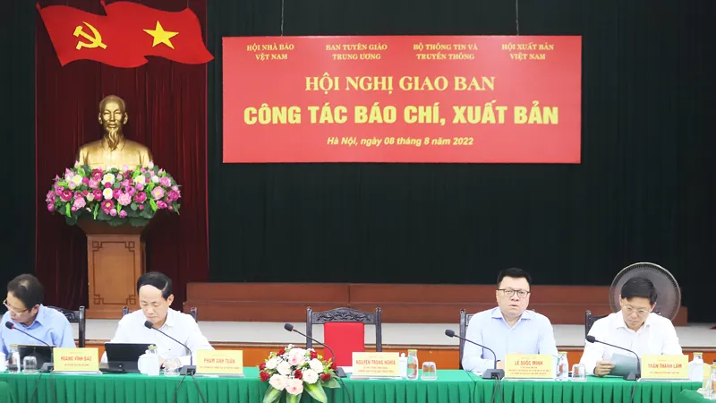 Quang cảnh hội nghị giao ban công tác báo chí, xuất bản. Ảnh: hanoimoi.com