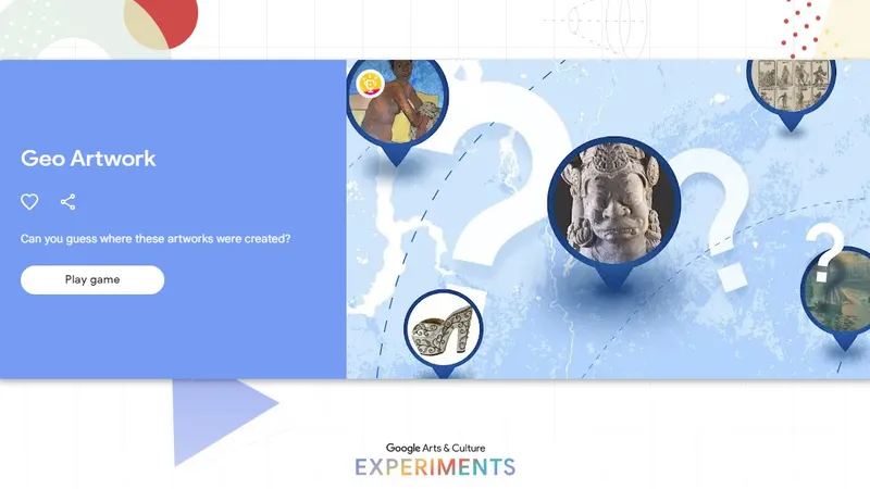 Giao diện trò chơi Geo Artwork trên máy tính