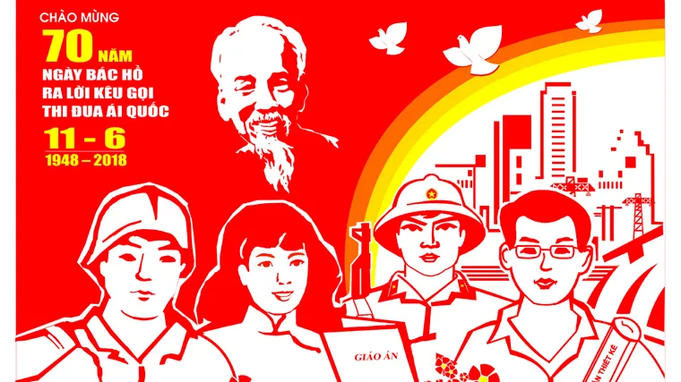 Thi sáng tác tranh cổ động về 75 năm Ngày ra Lời kêu gọi thi đua ái quốc