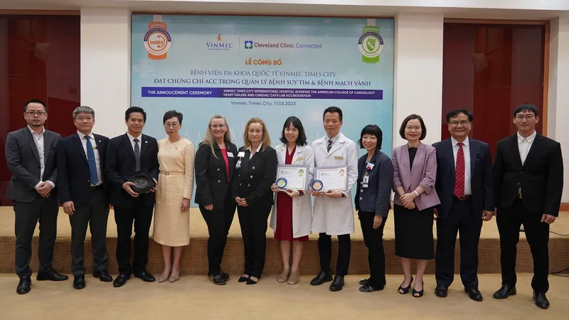 Vinmec được ACC công nhận là trung tâm xuất sắc về tim mạch đầu tiên tại châu Á