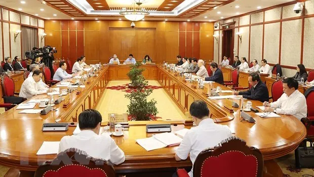 Toàn cảnh một cuộc họp của Ban Bí thư Trung ương Đảng. Ảnh: TTXVN