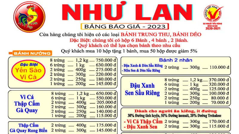 Bánh Trung thu Như Lan - Hương vị truyền thống, đậm đà bản sắc Việt