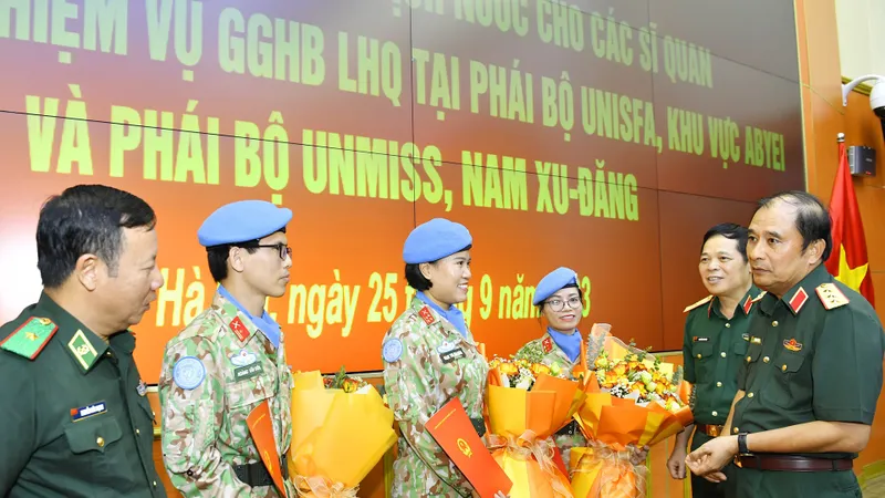 Việt Nam cử thêm 3 sĩ quan tham gia hoạt động gìn giữ hòa bình Liên hợp quốc
