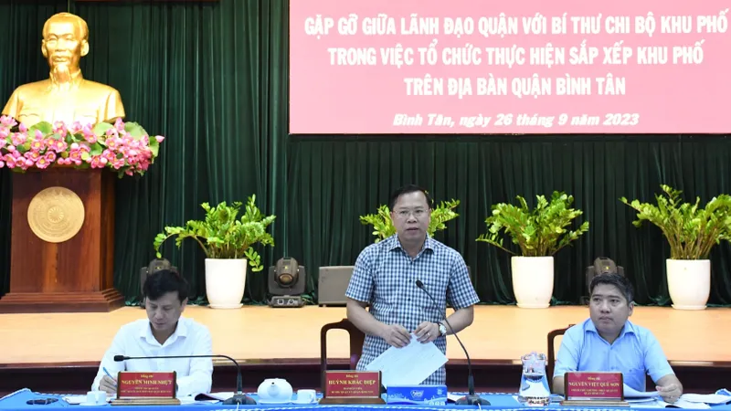Sau sắp xếp, quận Bình Tân có 367 khu phố, không còn tổ dân phố