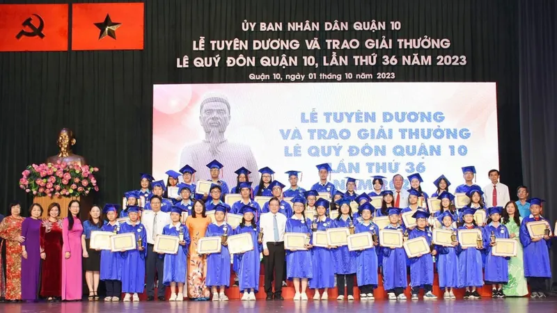 44 học sinh đoạt giải thưởng Lê Quý Đôn quận 10 lần thứ 36