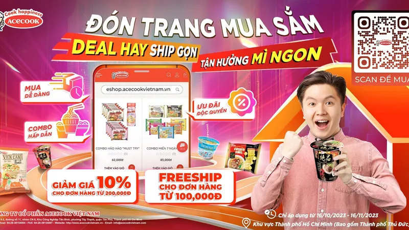 Acecook Việt Nam ra mắt trang web bán hàng thương mại điện tử