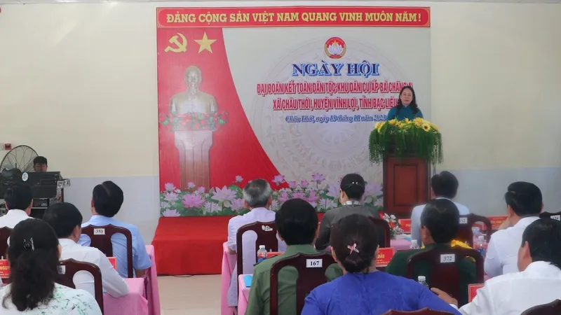 Phó Chủ tịch nước Võ Thị Ánh Xuân dự “Ngày hội Đại đoàn kết toàn dân tộc” tại tỉnh Bạc Liêu