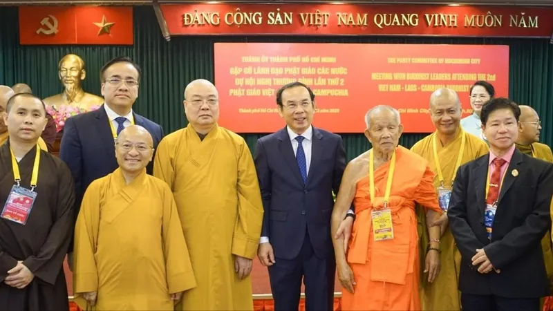 Lãnh đạo TPHCM tiếp đoàn đại biểu Phật giáo 3 nước Việt Nam, Lào, Campuchia
