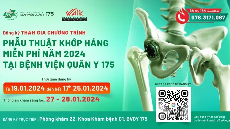 Phẫu thuật khớp háng miễn phí cho người khó khăn