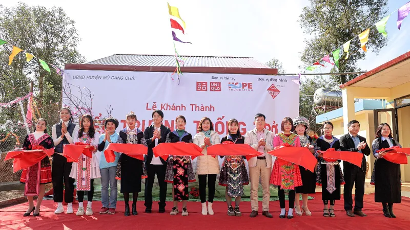 Ngôi trường được khánh thành ngay dịp thềm năm mới, mang đến niềm vui cho học sinh ở Mù Cang Chải
