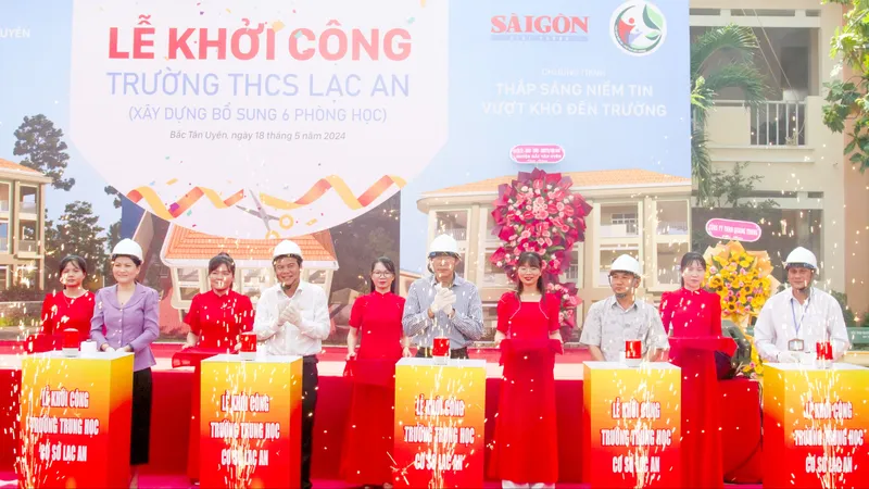 Xây phòng học mới tại Trường THCS Lạc An (huyện Bắc Tân Uyên, tỉnh Bình Dương): Khích lệ học sinh vươn lên