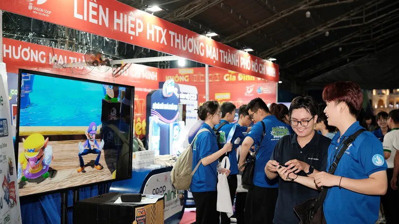 Gian hàng của Saigon Co.op tại lễ hội không tiền mặt