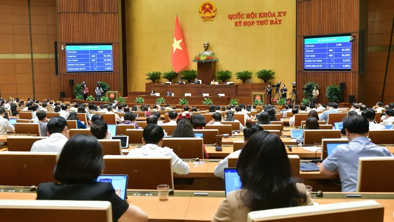Quốc hội chiều 24-6. Ảnh: VIẾT CHUNG