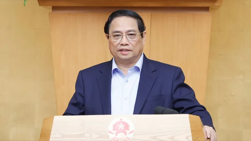 Thủ tướng Phạm Minh Chính chủ trì phiên họp Chính phủ thường kỳ tháng 6-2024 và hội nghị trực tuyến Chính phủ với các địa phương. Ảnh: VIẾT CHUNG