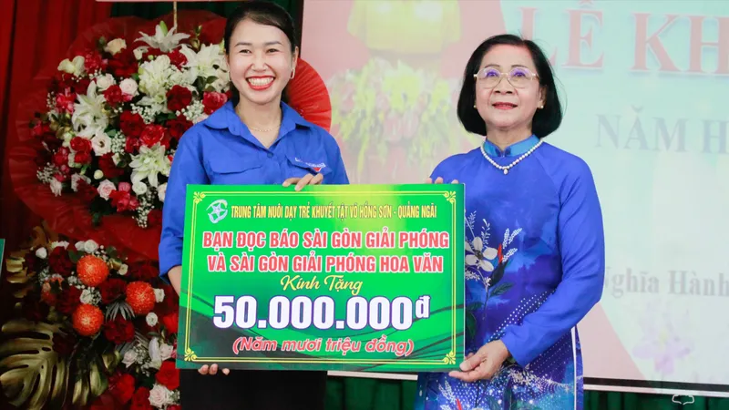 Hơn 1,5 tỷ đồng hỗ trợ Trung tâm Nuôi dạy trẻ khuyết tật Võ Hồng Sơn