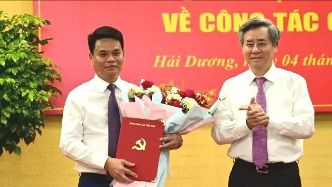 Công bố quyết định điều động, chỉ định Tư lệnh Cảnh sát Cơ động giữ chức Phó Bí thư Tỉnh ủy Hải Dương
