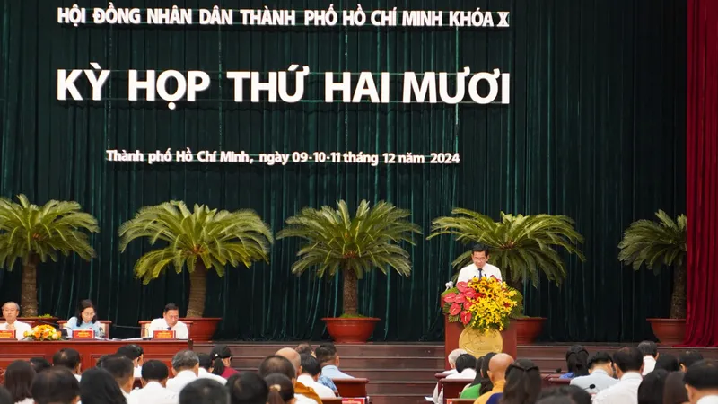 Quang cảnh kỳ họp thứ 20, HĐND TPHCM khóa X, nhiệm kỳ 2021 – 2026