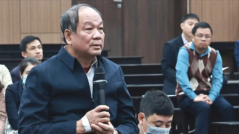 Bị cáo Mai Tiến Dũng tại phiên tòa
