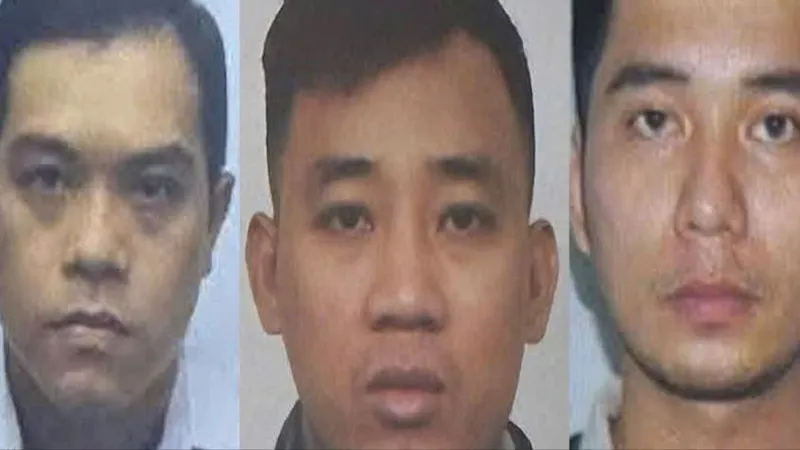 Nhóm đối tượng bị bắt.
