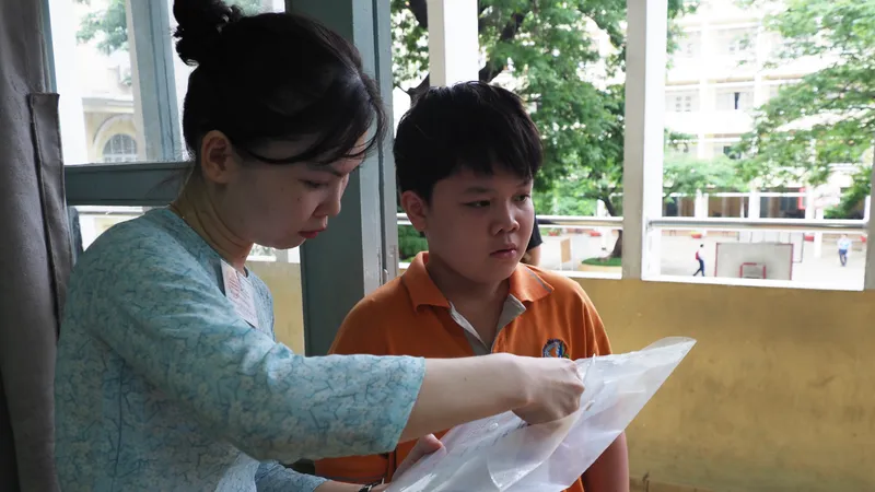 Ngày 16-6, Trường THCS-THPT Trần Đại Nghĩa khảo sát năng lực vào lớp 6