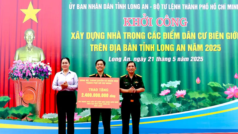 Long An: Khởi công xây dựng 30 căn nhà tại các điểm dân cư biên giới