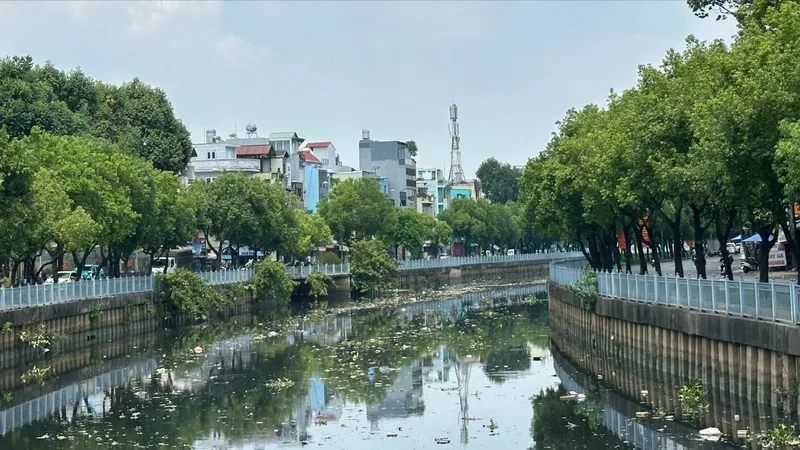 Rác trên kênh Nhiêu Lộc - Thị Nghè, quận Tân Bình, TPHCM. Ảnh: Thanh Hiền