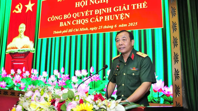 Bộ Tư lệnh TPHCM công bố giải thể Ban Chỉ huy quân sự cấp huyện