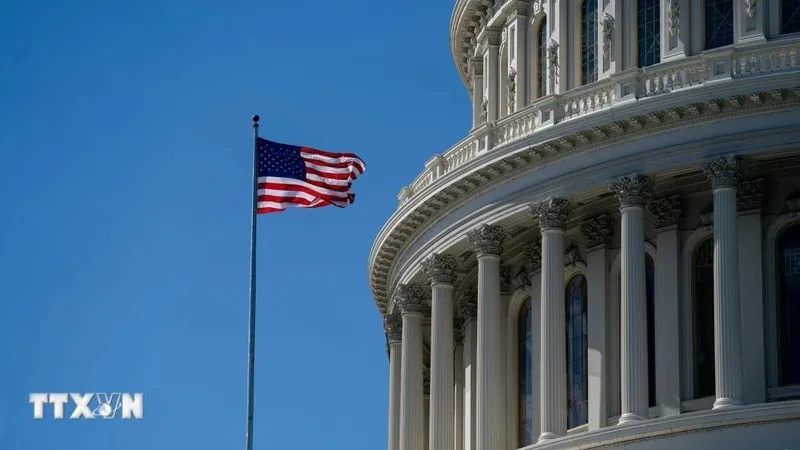 Tòa nhà Quốc hội Mỹ tại Washington, D.C. Ảnh: THX/TTXVN