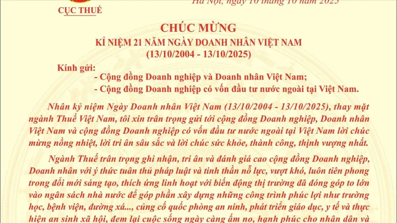 Cục Thuế: Doanh nghiệp, doanh nhân là đối tác đồng hành phát triển