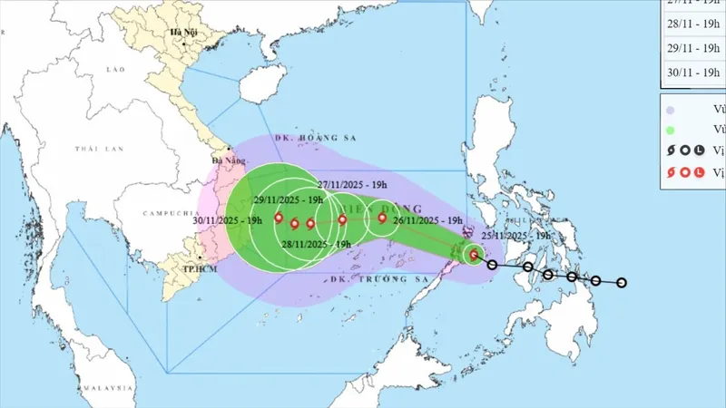 Bão Koto đang vào Biển Đông 