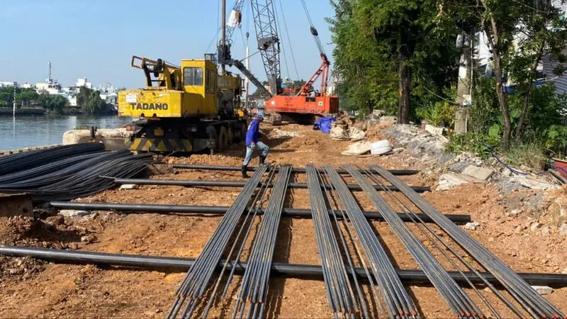 TPHCM: Khởi công gói thầu xây lắp 1 của Dự án cải tạo bờ Bắc kênh Đôi