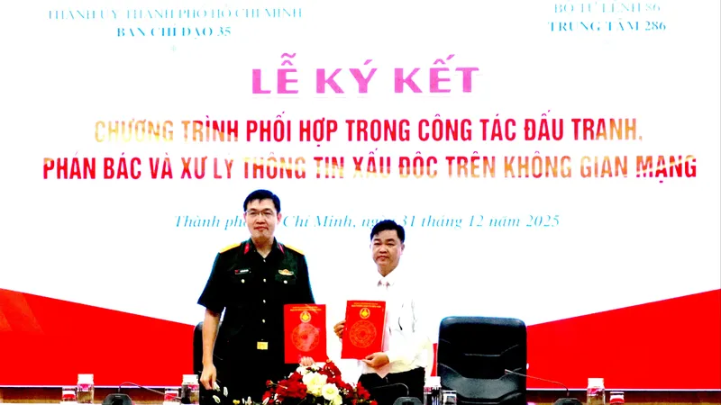TPHCM và Trung tâm 286 ký kết phối hợp phản bác, xử lý thông tin xấu độc trên không gian mạng