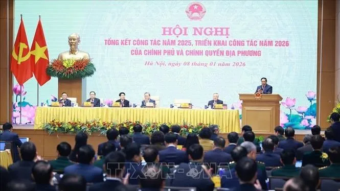 Khai mạc hội nghị tổng kết năm 2025, triển khai nhiệm vụ năm 2026 của Chính phủ với chính quyền địa phương