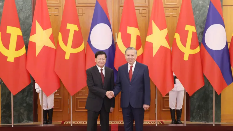Tổng Bí thư Tô Lâm hội đàm với Tổng Bí thư, Chủ tịch nước Lào Thongloun Sisoulith