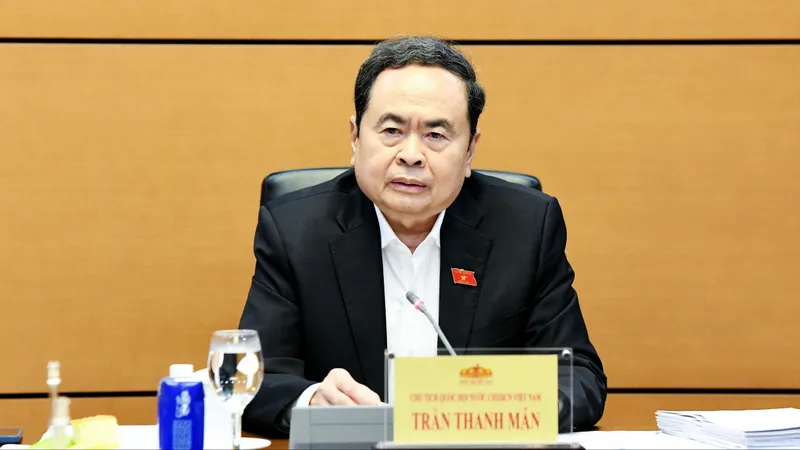 Chủ tịch Quốc hội Trần Thanh Mẫn chủ trì cuộc họp giao ban lãnh đạo Quốc hội