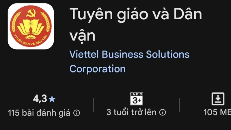 Ứng dụng Tuyên giáo và Dân vận đạt hơn 8,6 triệu lượt truy cập sau 1 tháng