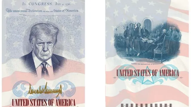 Mỹ sắp phát hành hộ chiếu có hình Tổng thống Donald Trump