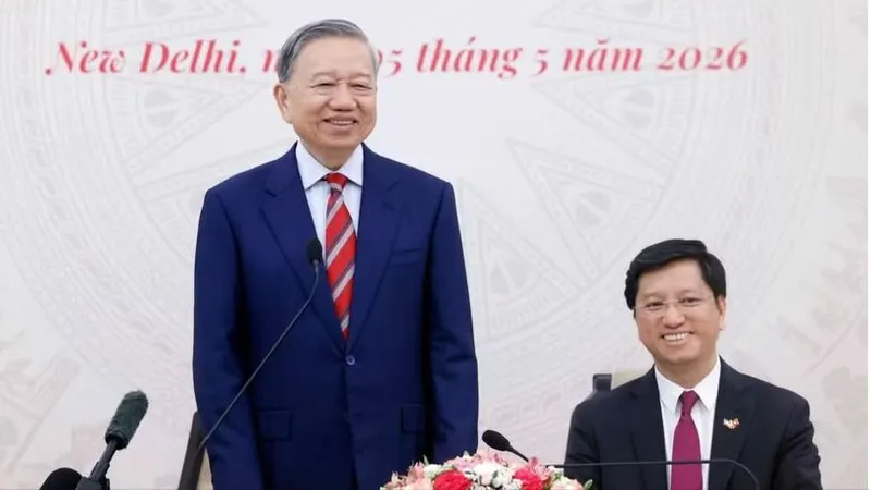 Tổng Bí thư, Chủ tịch nước Tô Lâm gặp gỡ cộng đồng người Việt Nam tại Ấn Độ