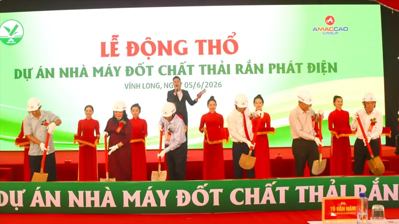 Động thổ dự án nhà máy điện rác gần 1.920 tỷ đồng ở Vĩnh Long