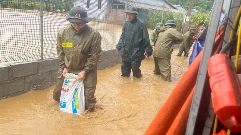 Cao Bằng: Lũ trên sông Bằng Giang lên nhanh, nhiều khu vực ngập sâu
