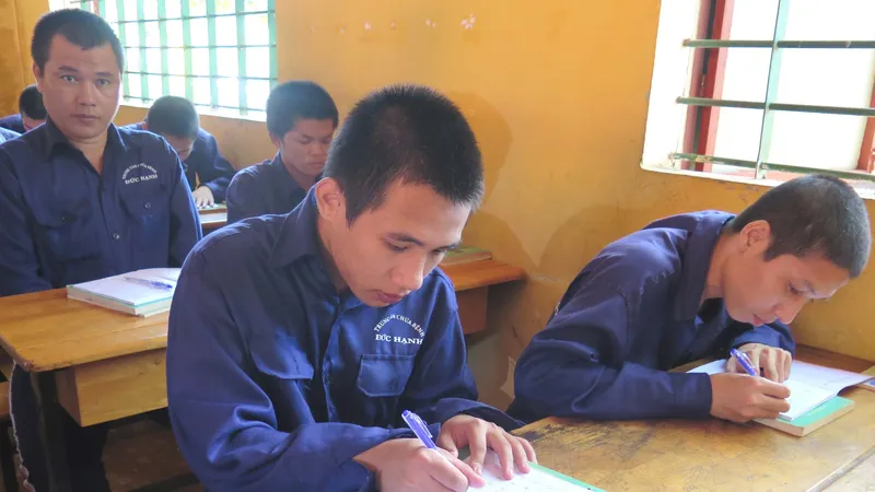 Học viên cai nghiện ma túy học tập tại Cơ sở điều trị nghiện ma túy Đức Hạnh 