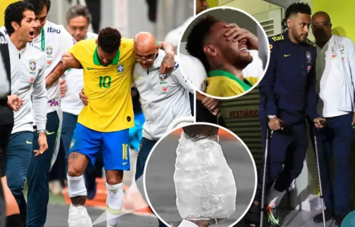 Neymar rơi nước mắt vì chấn thương