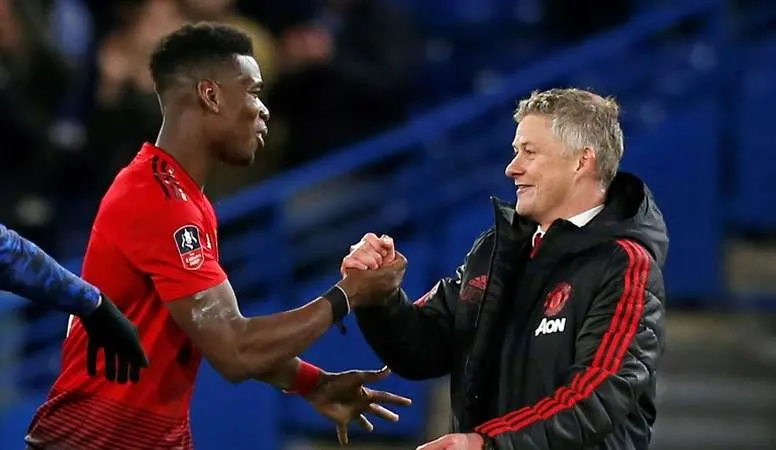 Paul Pogba và HLV Solskjaer