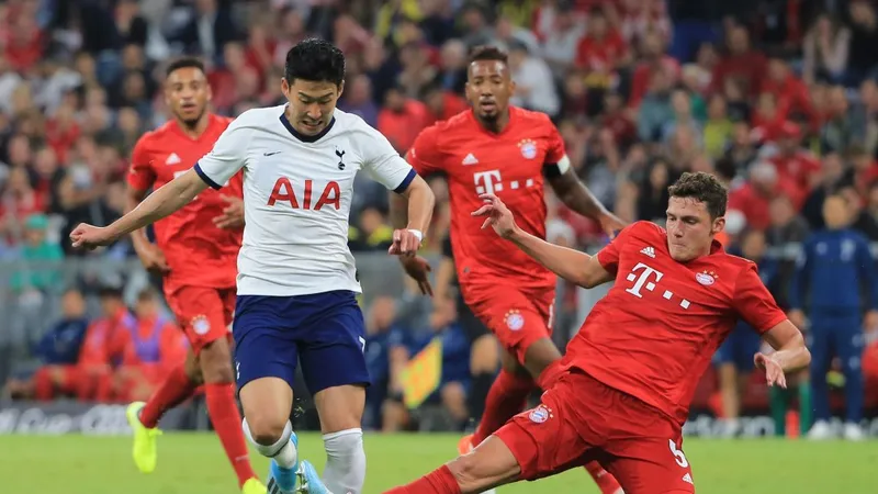 Son Heung-min thoát qua hậu vệ bayern ở Audi Cup 2019