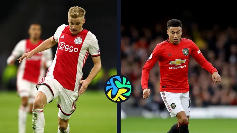 Donny van de Beek và Jesse Lingard.