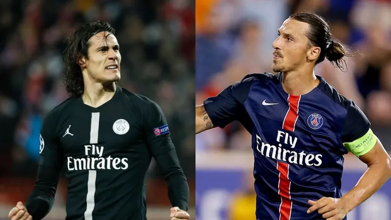 edinson Cavani và zlatan Ibrahimovic