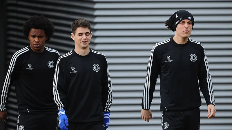 Willian, Oscar và David Luiz thời còn khoác áo Chelsea